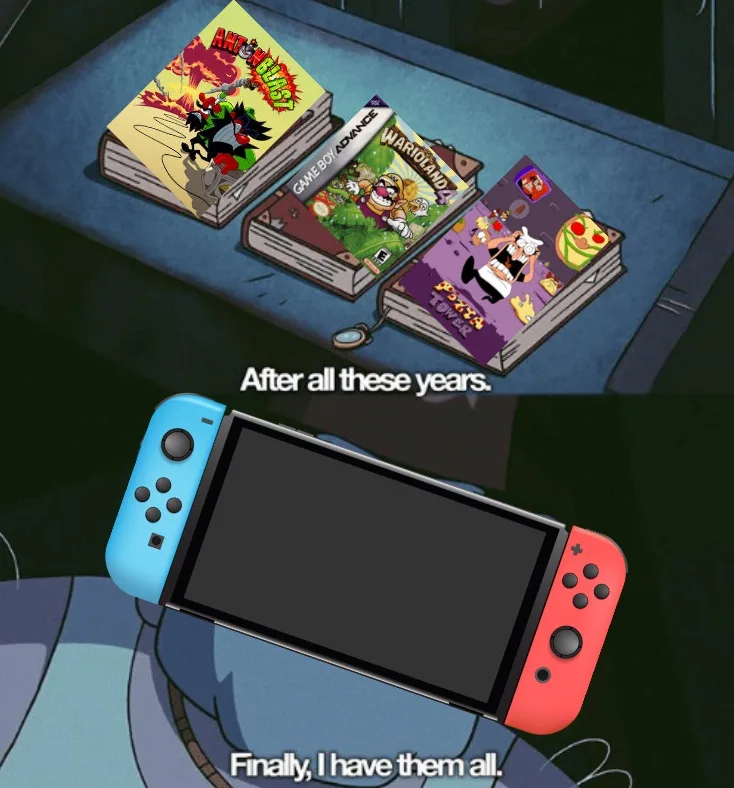 Three old video game cartridges — 'Ant Bully', 'Wario Land 4', and 'Poochy & Yoshi's Woolly World' — sit on a table, with a…