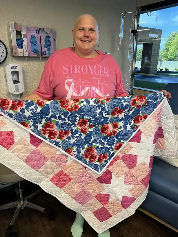 The heartfelt chemo lap quilt that brings comfort