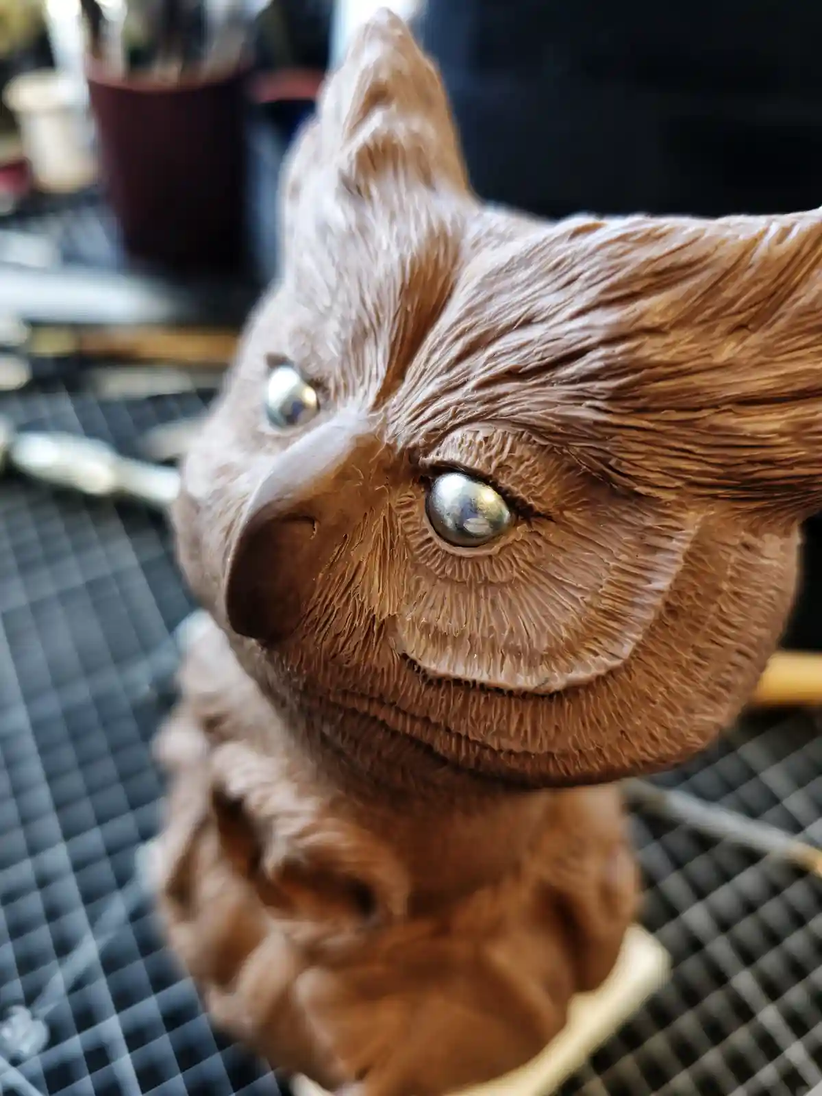 Politics can be overwhelming, so here's a cute baby owl perched on a pumpkin I carved!