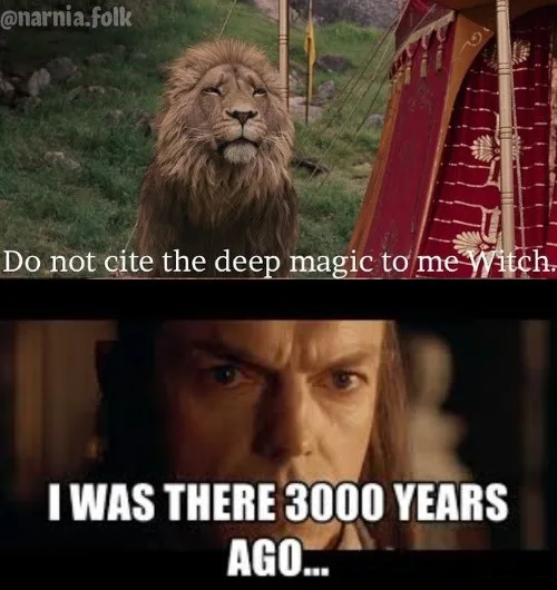 The top panel shows a majestic lion, Aslan from 'The Chronicles of Narnia', looking regal and slightly annoyed, with text…