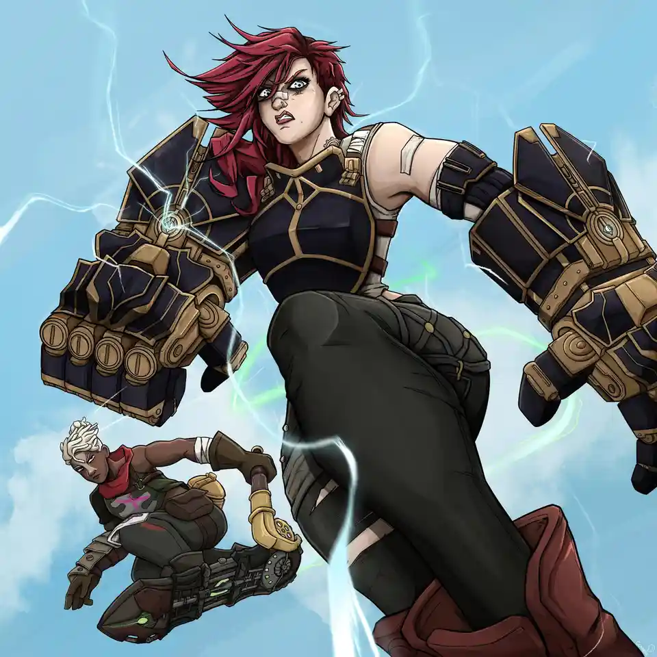 Check Out My Fanart of Vi and Ekko from Arcane!