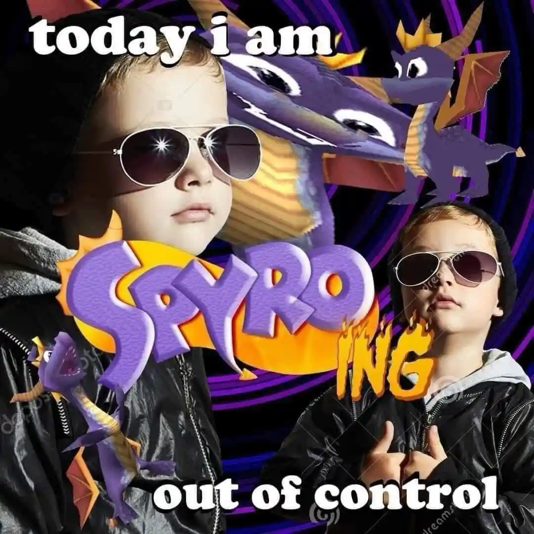 The image features two photos of a young boy wearing aviator sunglasses and a black jacket, styled like a video game…