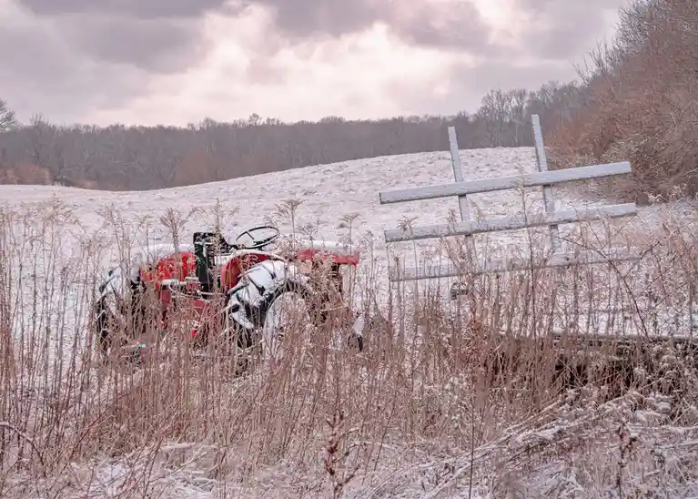 A powerful tractor in action