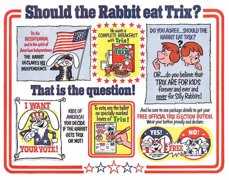 Make your voice heard! Should the Rabbit indulge in Trix? (1976)