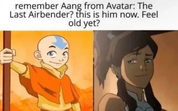 The image displays two side-by-side panels from the animated series 'Avatar: The Last Airbender'. The left panel shows a…