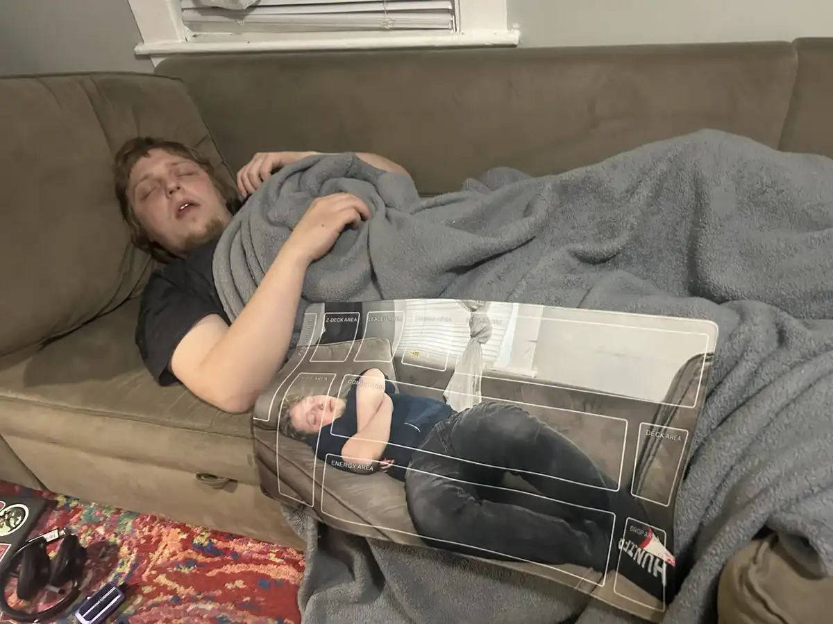 My Friend Passed Out Next to His Own Playmat – Talk About a Comfy Nap!