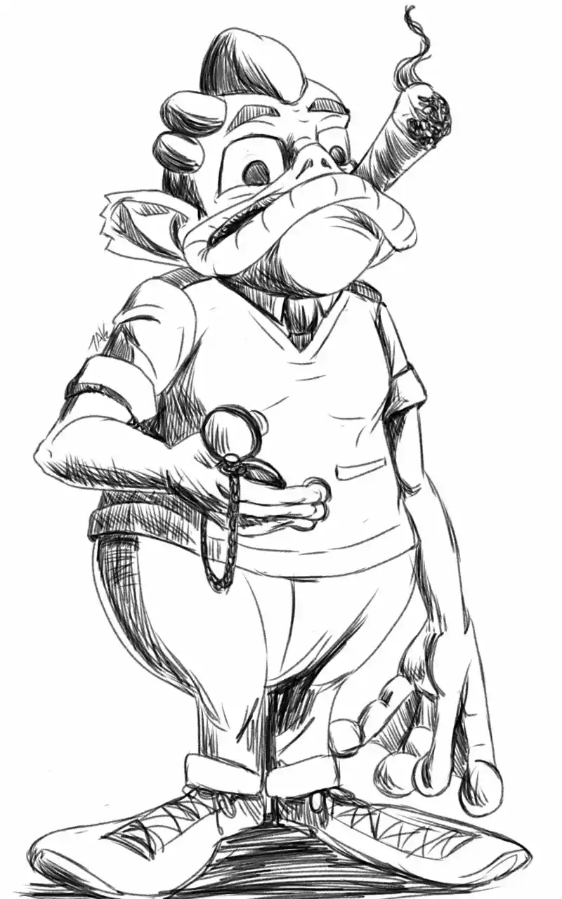 Daily Sketch Featuring Edward: A Creative Moment