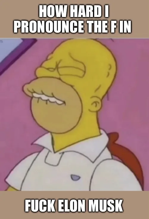 The image shows Homer Simpson with a strained, exaggerated facial expression, eyes squeezed shut and mouth open as if…