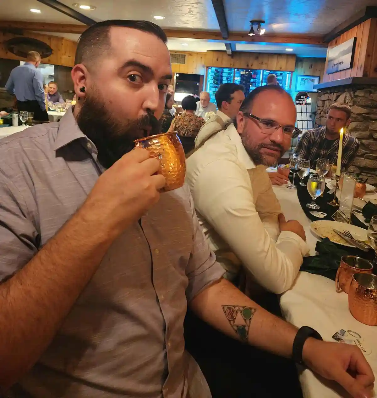 My Love for Drinks is Stronger Than My Receding Hairline (I'm on the Left)