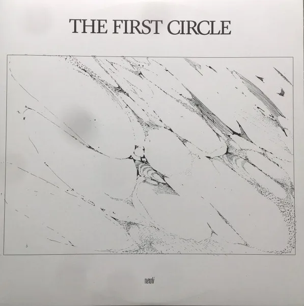 The image shows the album cover for 'The First Circle' by the band Neovi, featuring a black-and-white abstract line drawing…