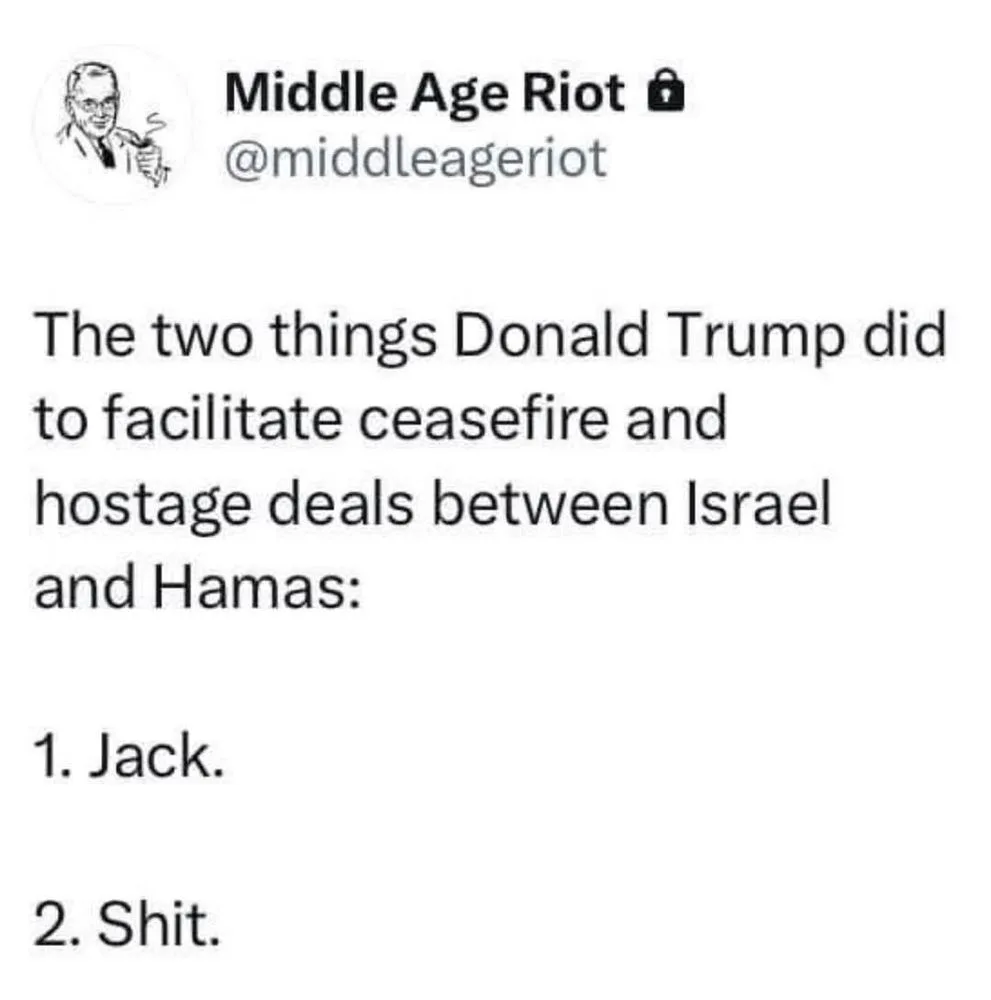 A screenshot of a tweet from the account 'Middle Age Riot' with a profile picture of a man smoking a pipe. The tweet text…