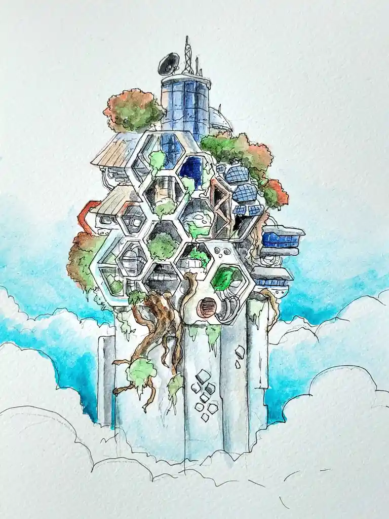 Unveiling My Latest Masterpiece: The Overgrown Cliff City
