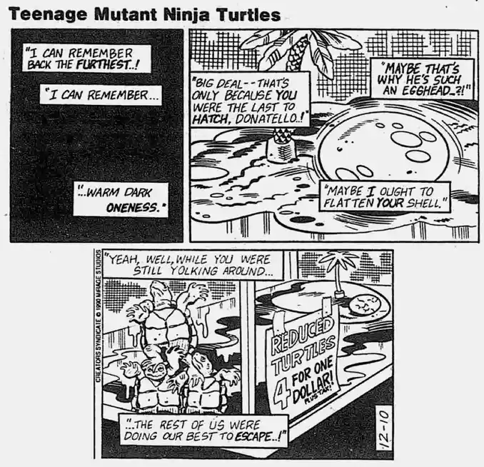 Throwback to December 10, 1990: The Birth of 'Teenage Mutant Ninja Turtles' Comic Strip