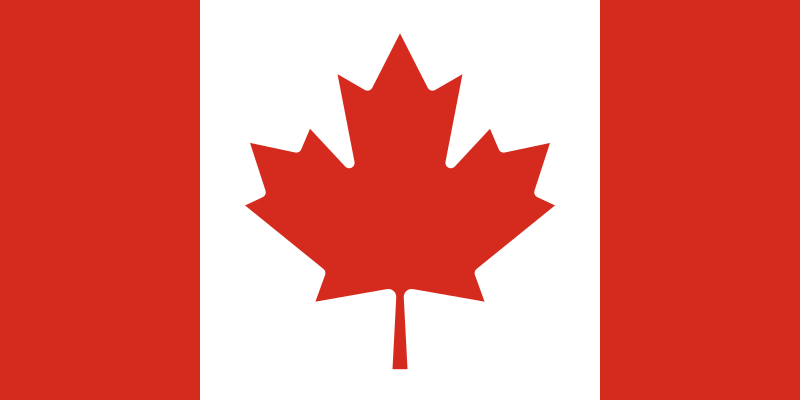 The image displays the national flag of canada, featuring a red maple leaf centered on a white square, flanked by two…