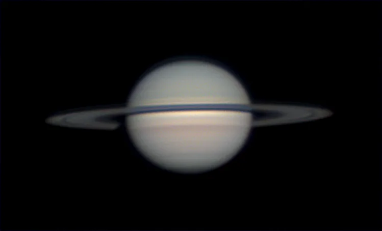 A stunning view of Saturn through the telescope on December 5th.