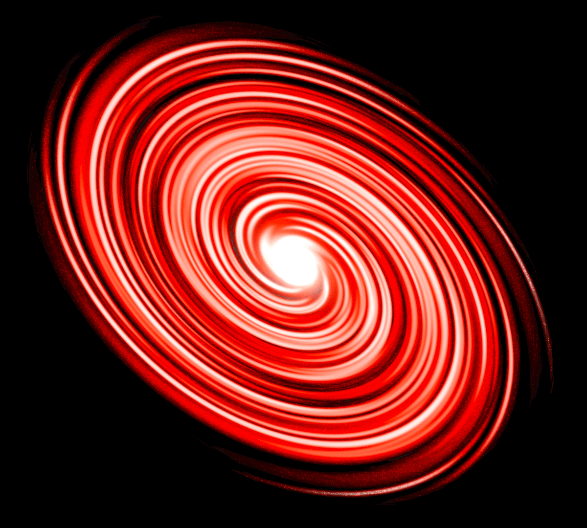 The image displays six identical red spiral vortexes arranged in two rows of three against a black background. Each vortex…