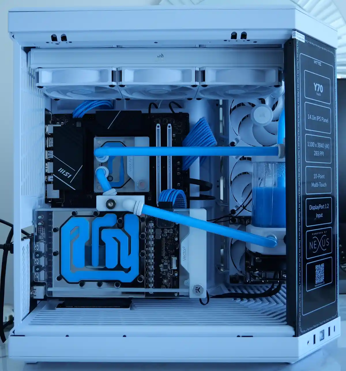 Check out my custom gaming PC: Hyte Y70 Touch in Snow White!