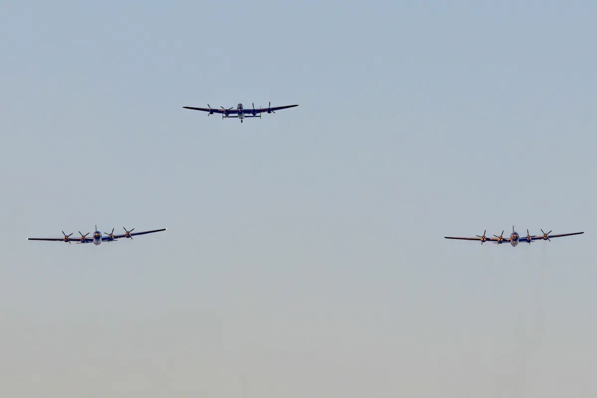 B29 Bombers Teaming Up with a Lancaster: A Historic Aviation Moment