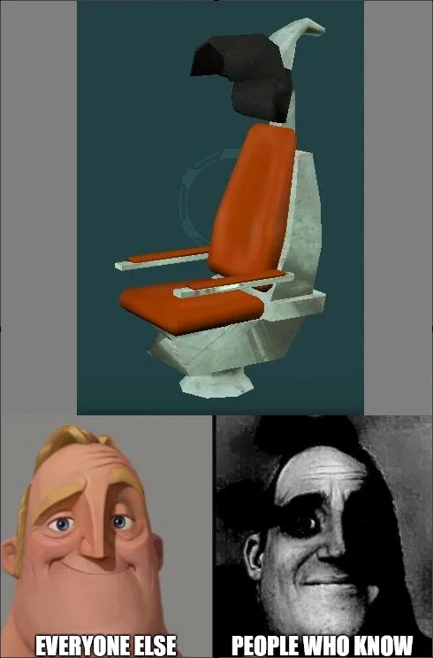 The image is split into three sections: the top shows a 3D model of an orange and white airplane seat with a black headrest…