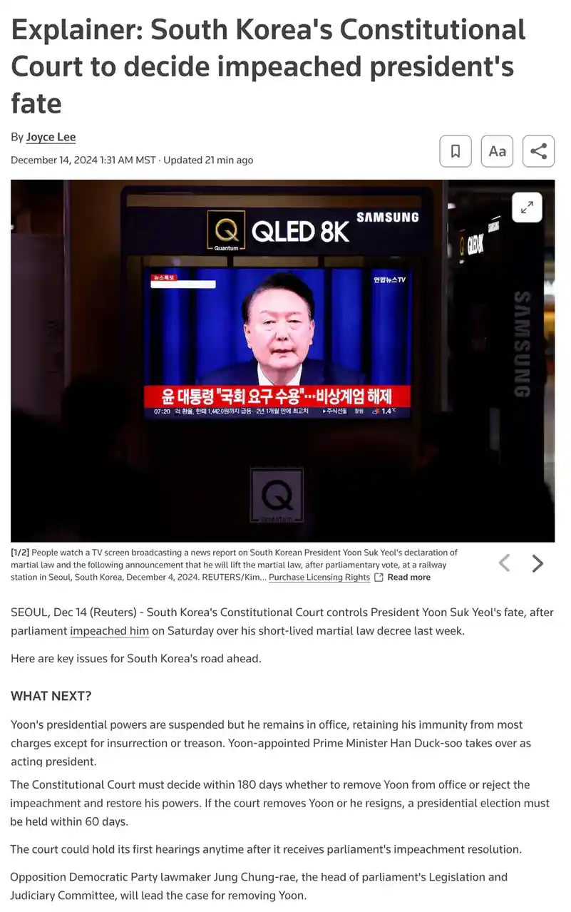 South Korea's Swift Response to a Leader's Attempt to Overthrow Democracy