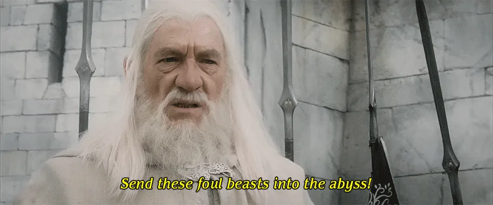 Gandalf means business and doesn't take any nonsense