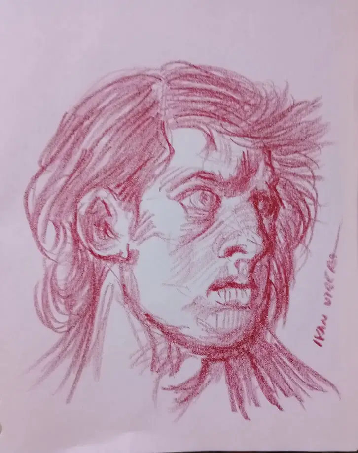 A glimpse into my latest sketch creation.