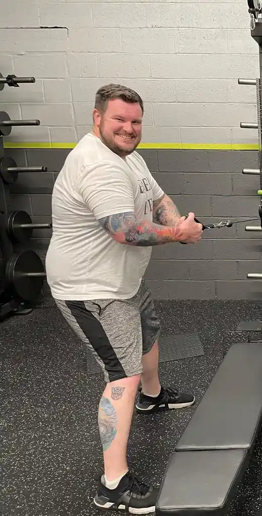 Here's what 40 lbs looks like—sorry for the selfie!