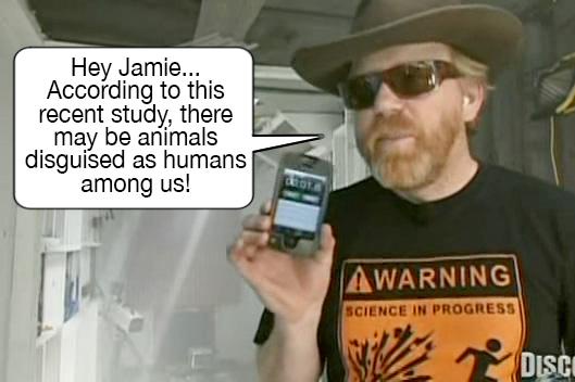 A man wearing a hat and sunglasses holds up a phone displaying a text message. A speech bubble points to the phone, reading…