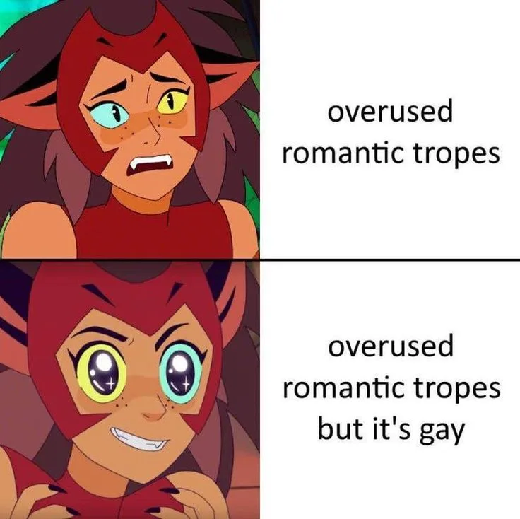 The image is a two-panel meme featuring the animated character from 'The Owl House' with a disgusted expression in the top…