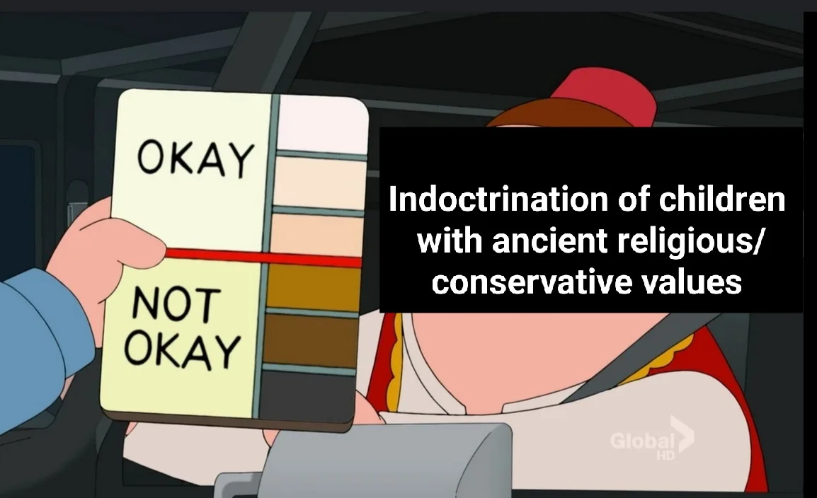 A cartoon image shows a person holding a color swatch card with 'OKAY' and 'NOT OKAY' labels, with a red line separating…