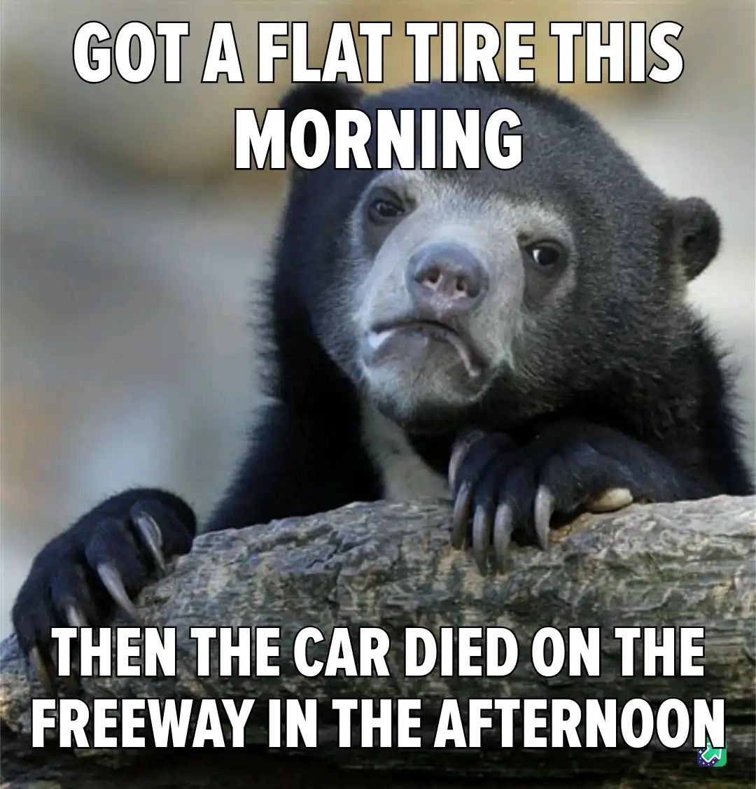 Car on the Shoulder: My Safe Spot Behind the Guard Rail