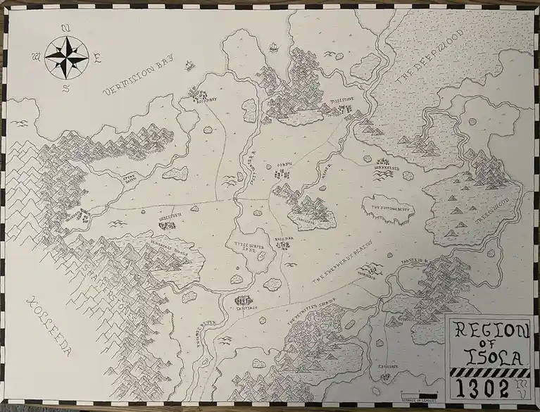 Check Out My Latest Hand-Drawn Map!