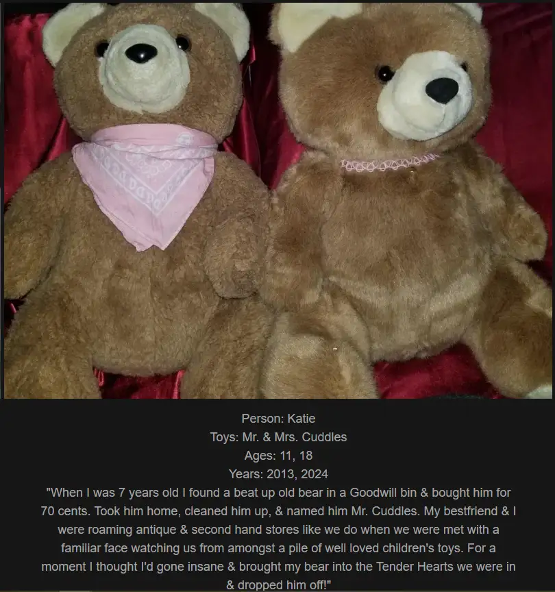 Day 780: Come check out my website celebrating childhood toys! Meet Mr. and Mrs. Cuddles, our latest treasures!
