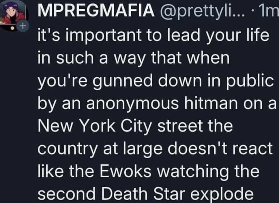 A screenshot of a tweet from user MPREGMAFIA showing a dark background with white text. The text reads: 'it's important to…