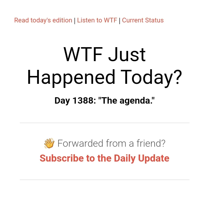 What Just Happened Today? The Saga Continues - Day 1388