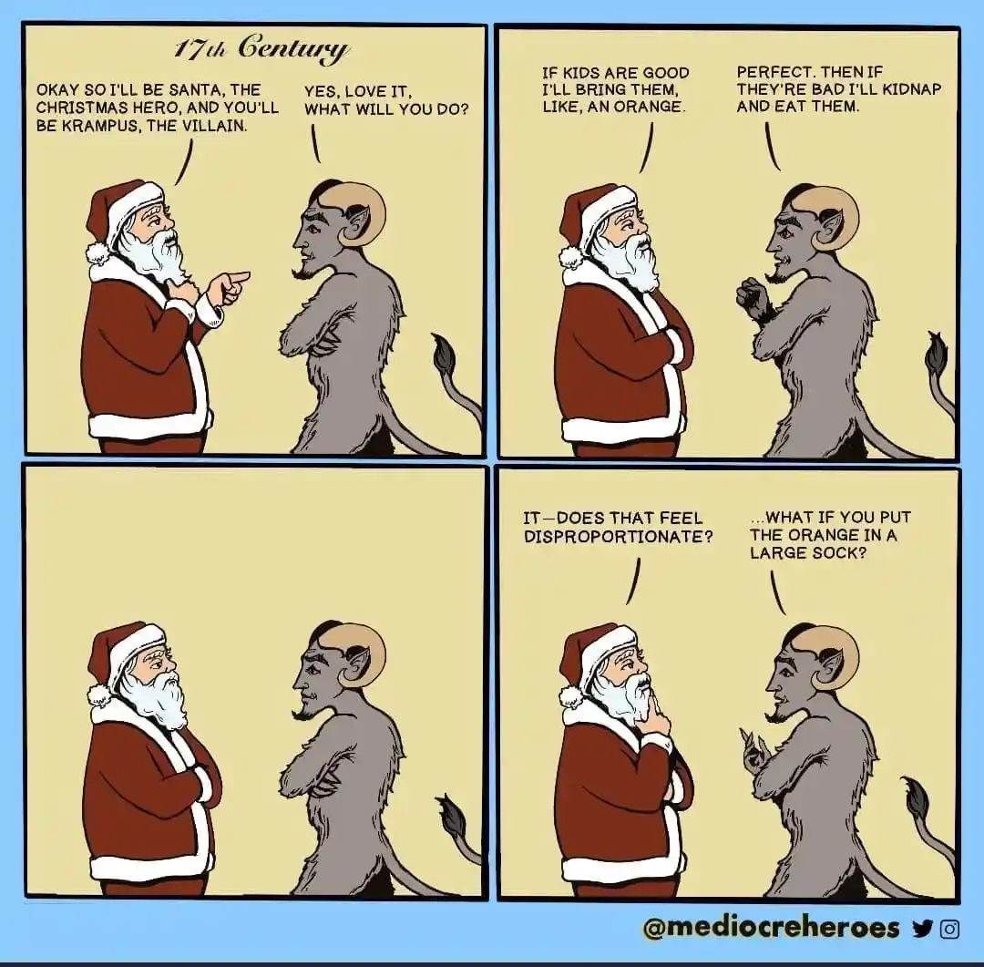 The epic showdown: Santa vs. Krampus