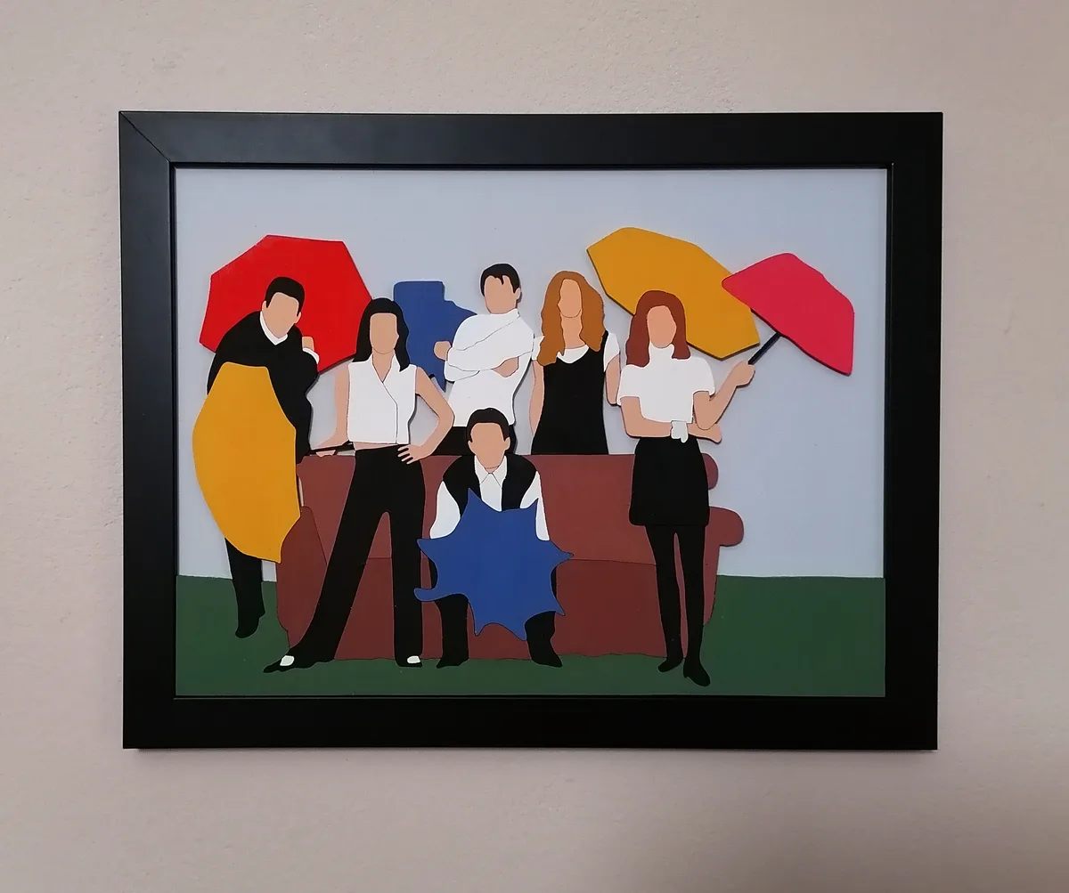 Crafting Nostalgia: My Friends-Inspired Minimalist Wall Art