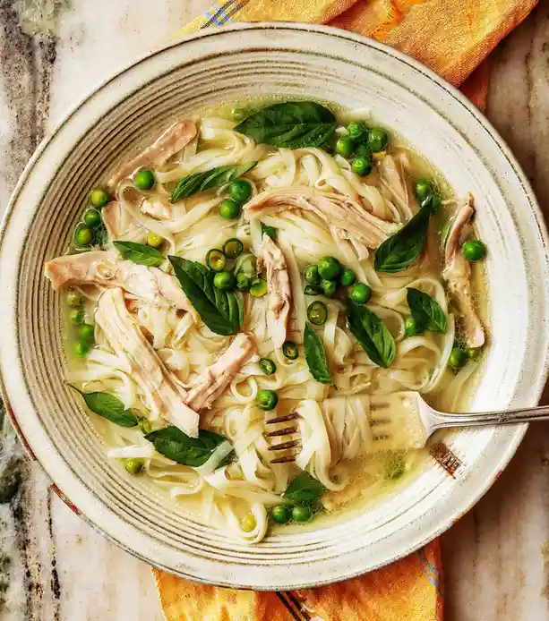 Delicious Chicken Soup with Noodles and Ginger Recipe!