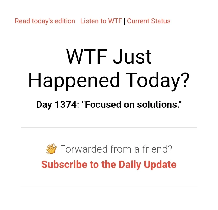 What on Earth Just Happened Today? Day 1374