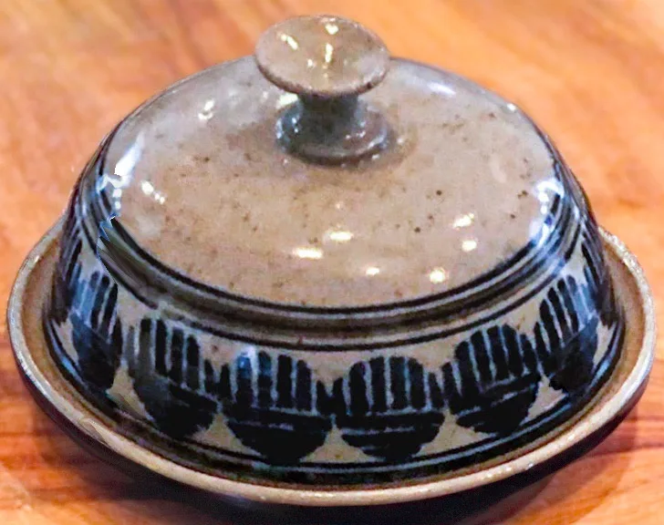 A nostalgic render of the childhood butter dish