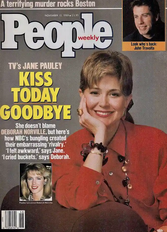 The cover of People Weekly from November 13, 1989, features TV host Jane Pauley smiling while resting her chin on her hand…