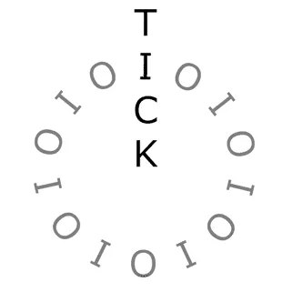 The image displays six clock faces arranged in two rows of three. Each clock has hour markers and the words 'TICK' and…