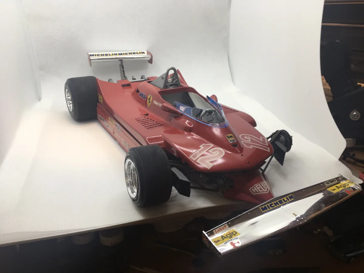 The iconic Tamiya Ferrari 312 T4 model.