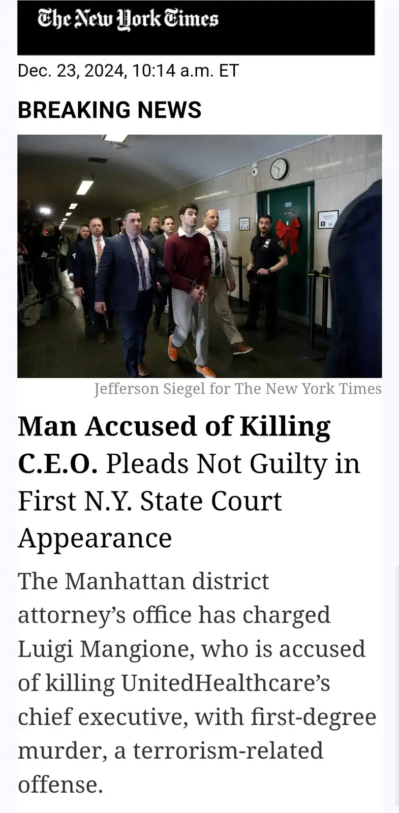 He claims innocence? That's intriguing, but have you seen those loafers?