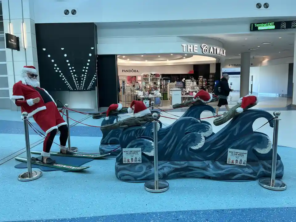 Stunning Christmas Display at the Airport