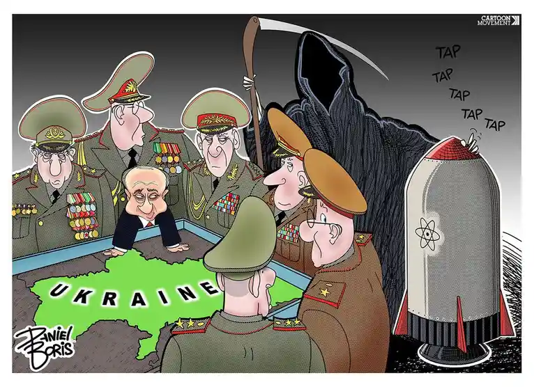 A Humorous Caricature of Putin