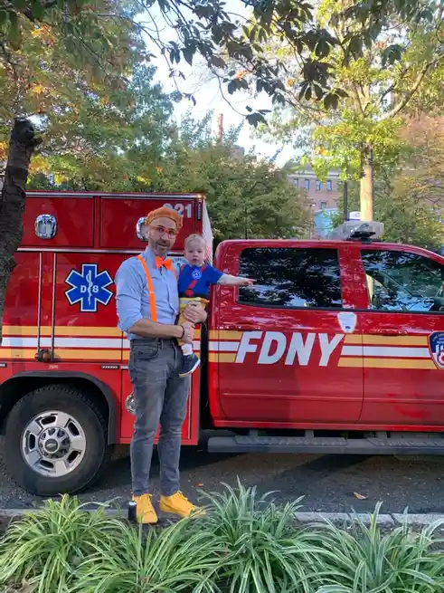 Transforming into Blippi for Halloween Fun