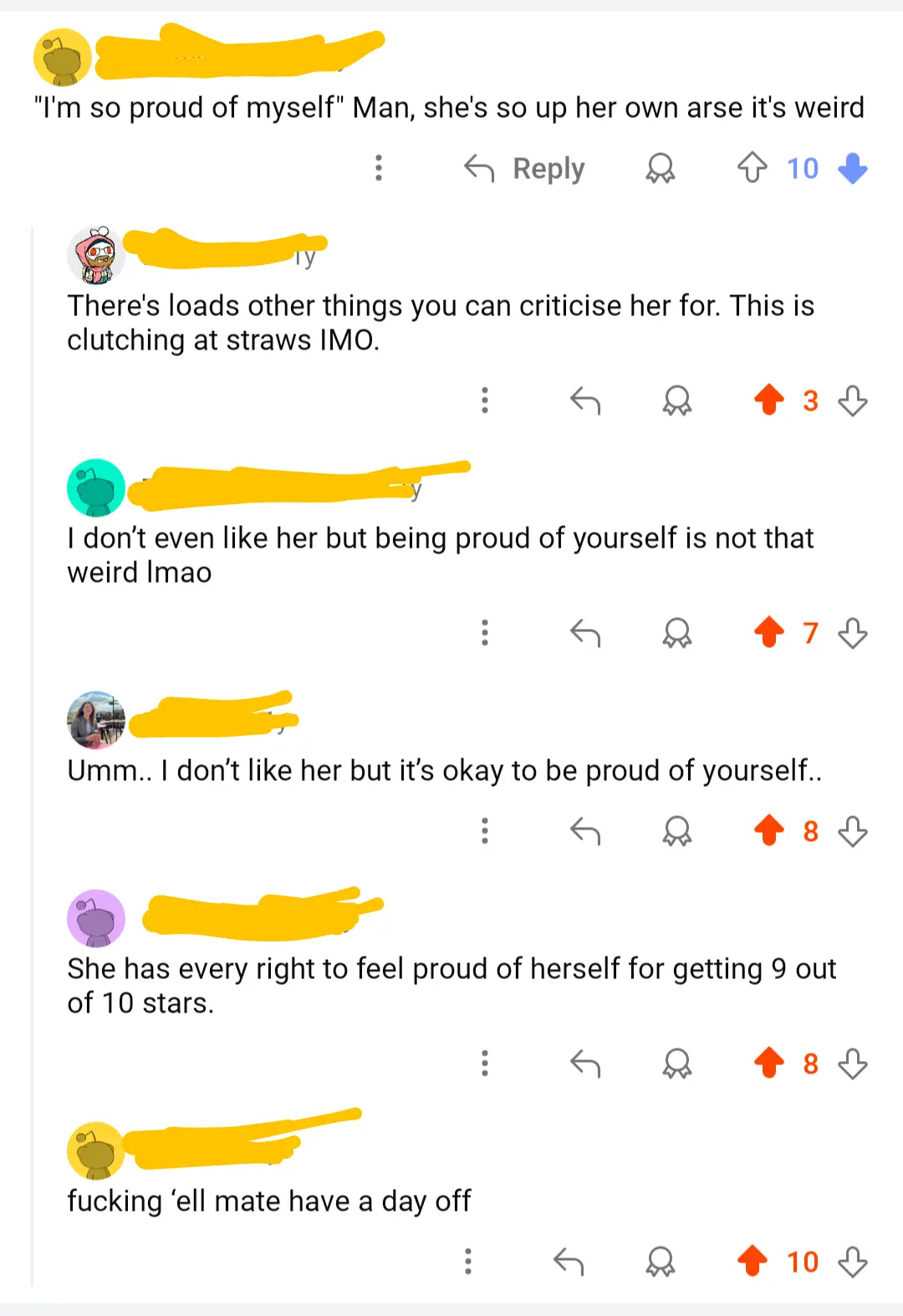 Is it strange to feel proud of your own achievements?