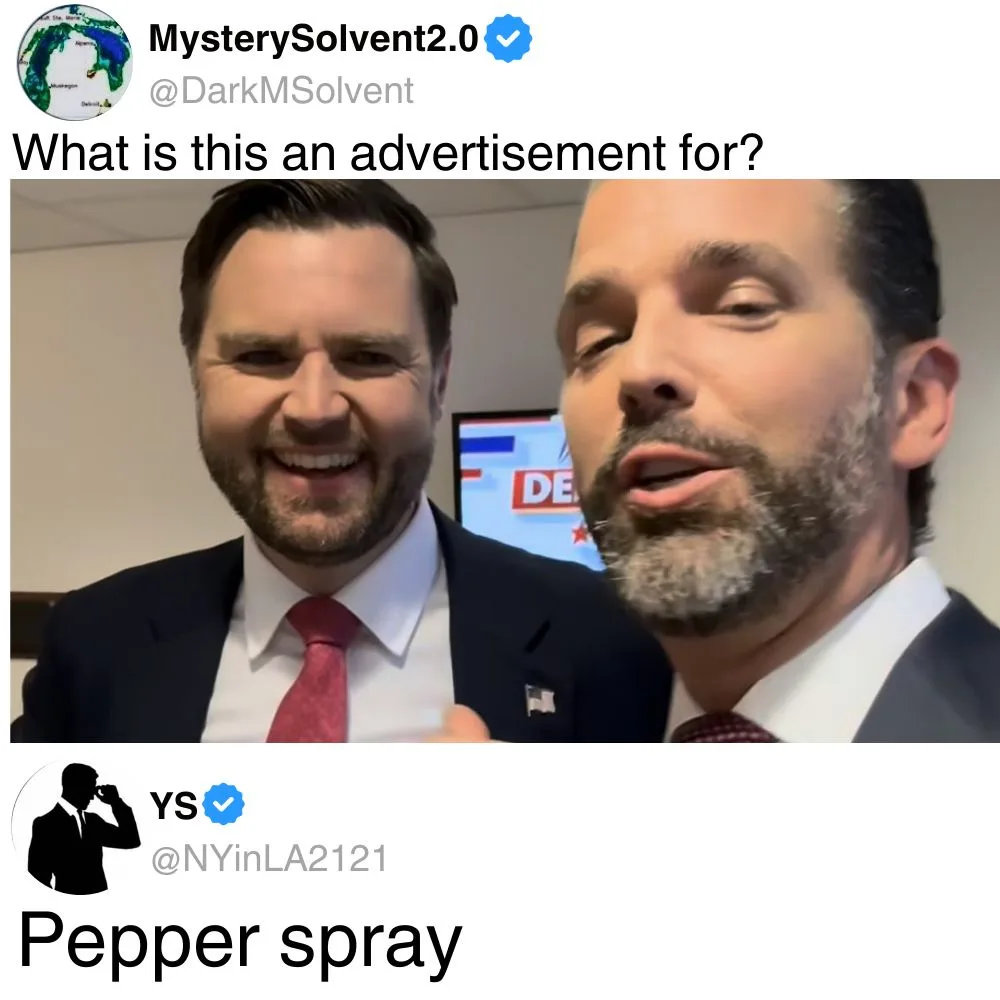 A screenshot of a Twitter thread shows two men in suits smiling and speaking to the camera, with a 'DE' logo partially…