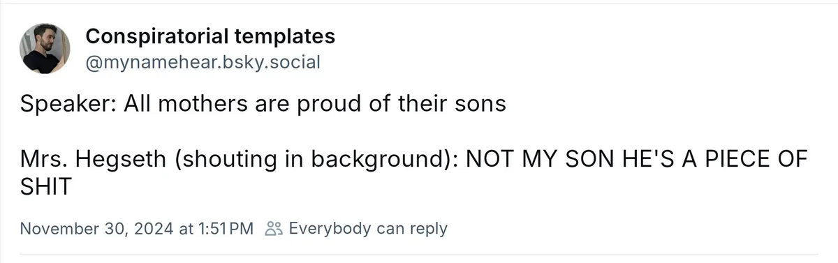 The image is a screenshot of a social media post with black text on a white background. The text presents a contrast: a…